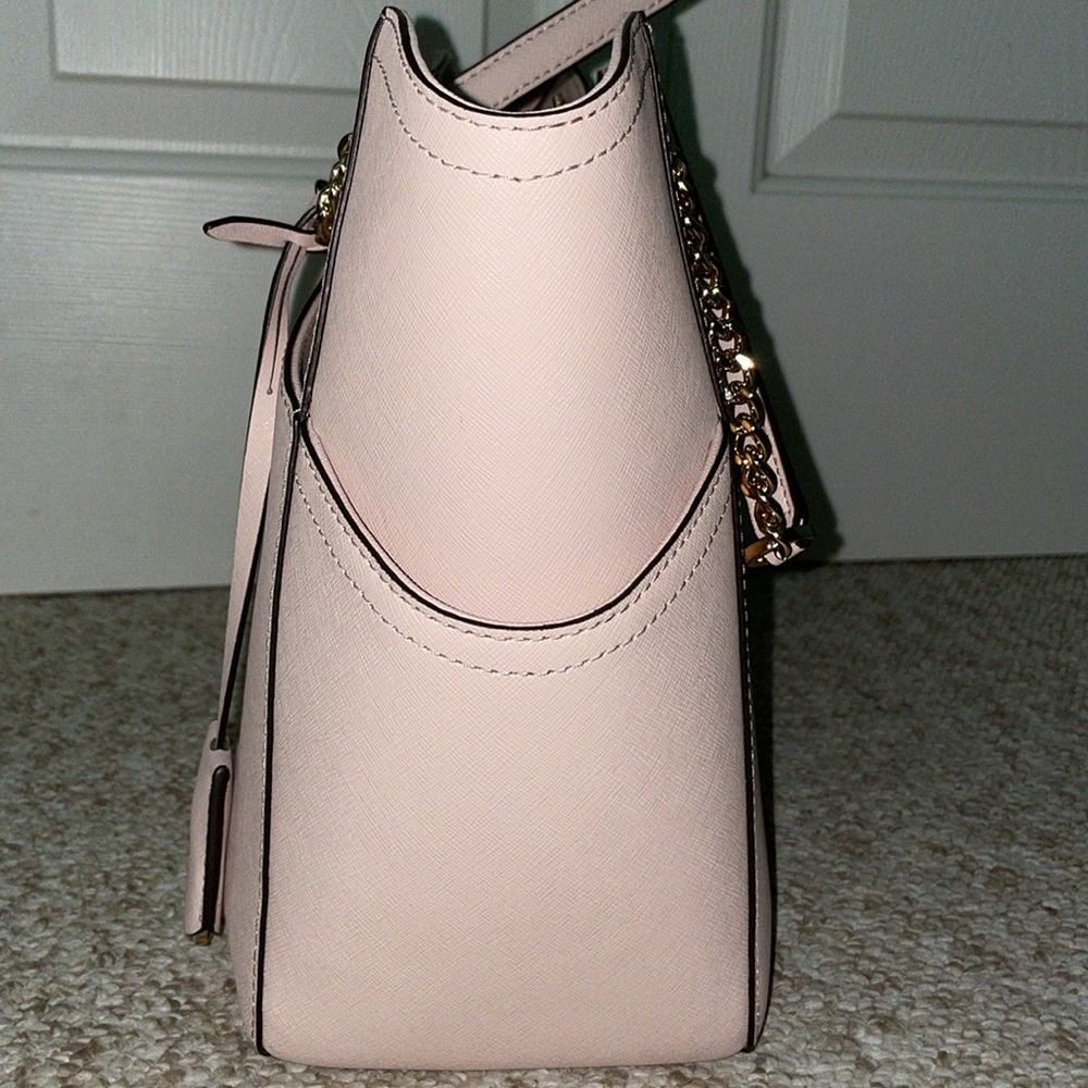 Michael Kors Large Jet Set Logo Shoulder Bag in Light Pink Blush - Picture 5 of 9